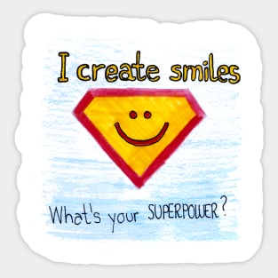 Smile Superpower Doctor Shirt Sticker